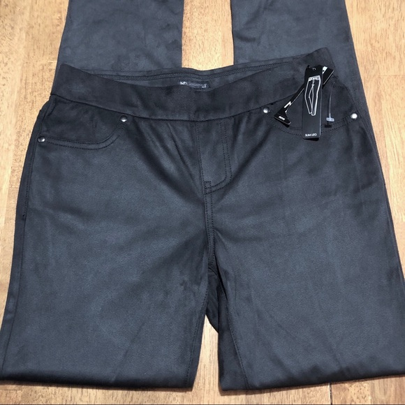 New Directions NWT Women Pull On Pants Charcoal 4P - Picture 6 of 8